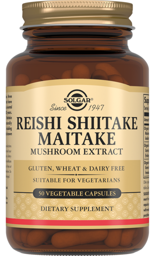 Solgar  Reishi Shiitake Maitake Mushroom Extract, 50 капс.